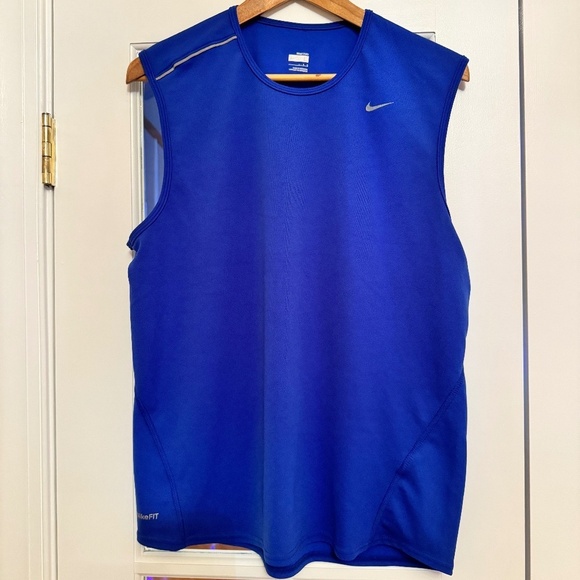 Nike Other - Men's Nike Pro Dri-FIT Sleevels Shirt, Blue, Size Large